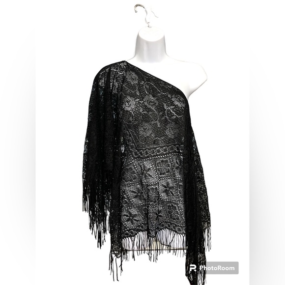 Portocruz black poncho/cover up - Picture 4 of 4
